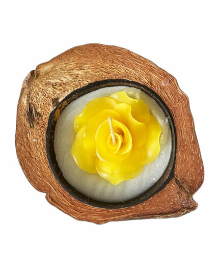 Olino Paperworks geurkaarsen in halve kokosnoot Greenpicnic