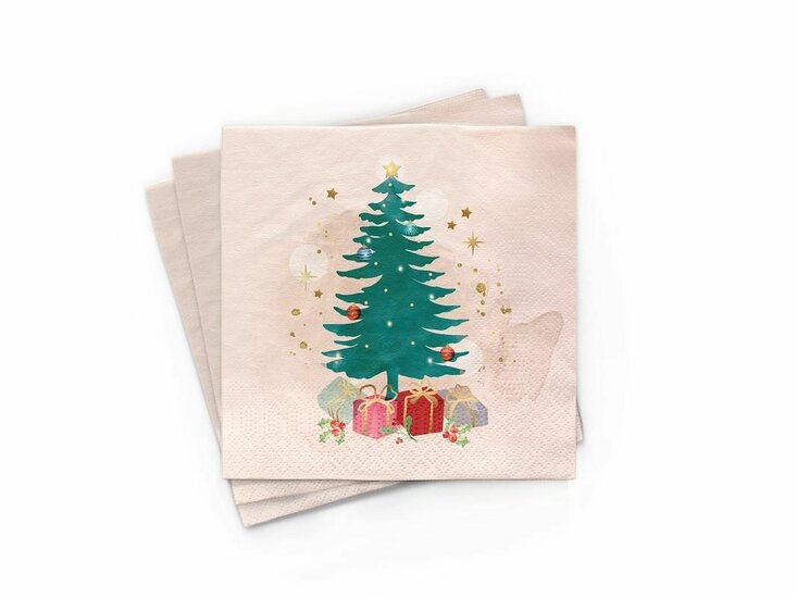 BambooNapkin Christmas Tree eco servetten van bamboevezels