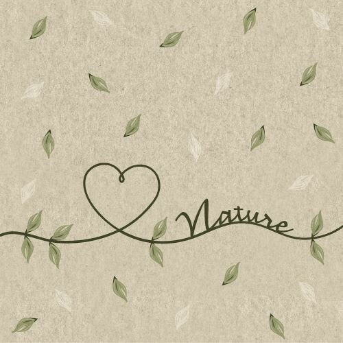 Love Nature eco lunch napkins van Naturals - ongebleekte servetten met leuke print