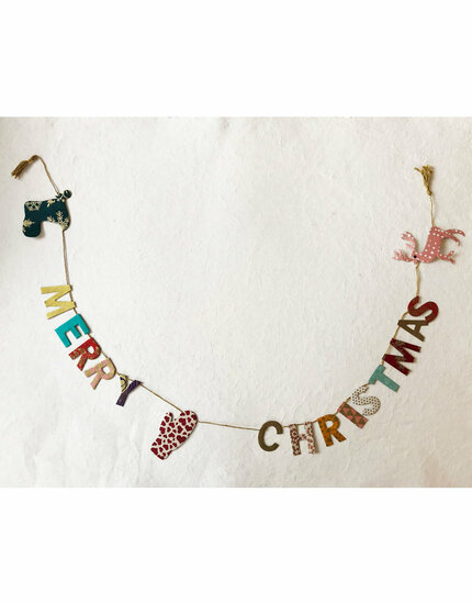 Olino Paperworks fairtrade kerstslinger van duurzaam lokt papier