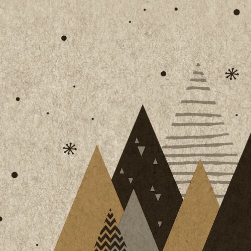Paper Design Graphic Trees xmas servetjes eco lunch napkins van Naturals