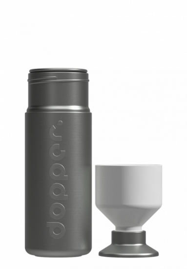 Dopper Solid Steel fles met afneembare beker