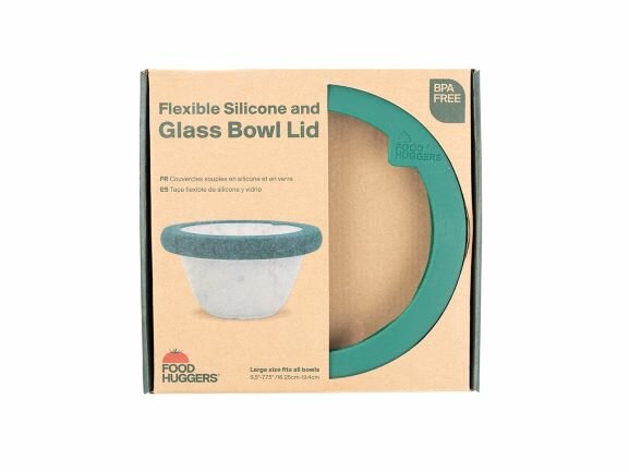 Siliconen Food Huggers Lid Large in Gradual Green