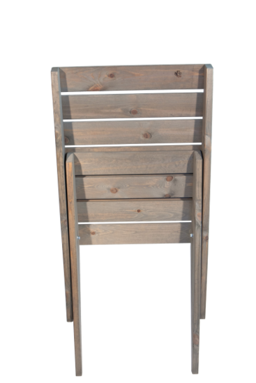 Granny Chair van geolied dennenhout ingeklapt