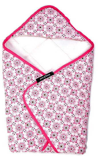 Keep Leaf Quilted baby wikkeldeken in roze Floral print