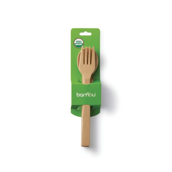Bambu knife, fork and spoon, bamboe houten bestek