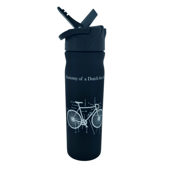 Retulp 500ml rvs drinkfles zwart bicycle
