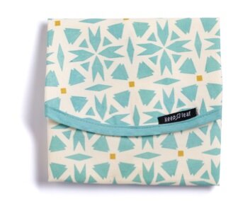 Keepleaf food wrap geo, lunchverpakking blauw-creme