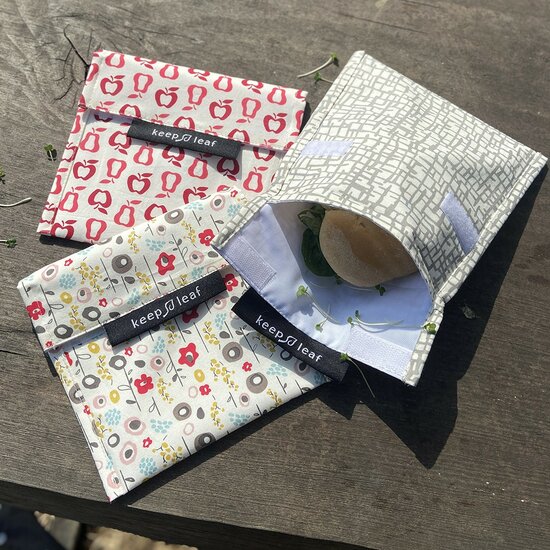 Keep Leaf lunchzakjes van katoen in diverse printjes
