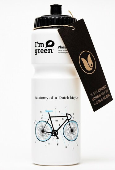 Tulper biobidon wit met fiets