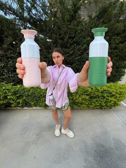 Dopper STeel 350ml in roze en groen