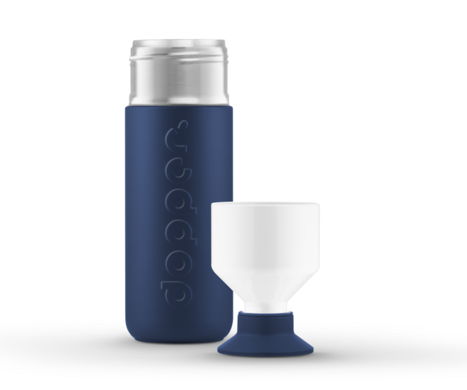 De Dopper Original thermosfles met bekertje Breaker Blue