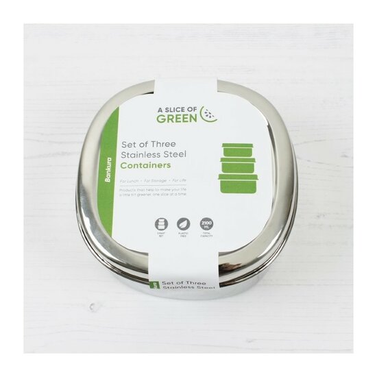 A Slice of Green Stainless Steel Container set