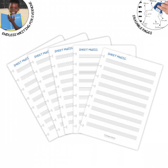 Correctbook A5 muziekbladen set - GreenPicnic
