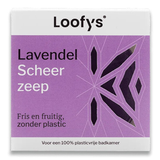 Lavendel scheerzeep blok lavendel van Loofys