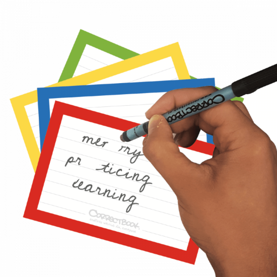 Correctbook reusable flashcards in vier kleuren - GreenPicnic