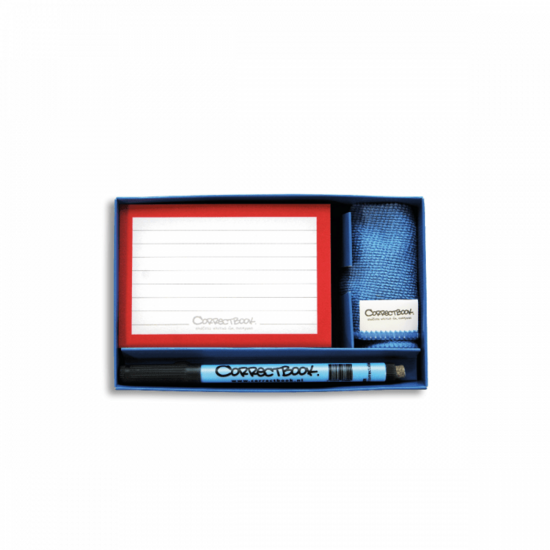 Doos met uitwisbare flashcards van Correctbook