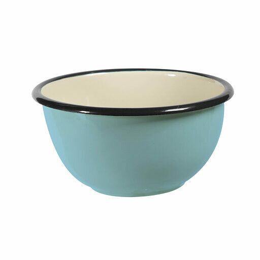 Ah Table enamel bowl, emaillen kom in blauw