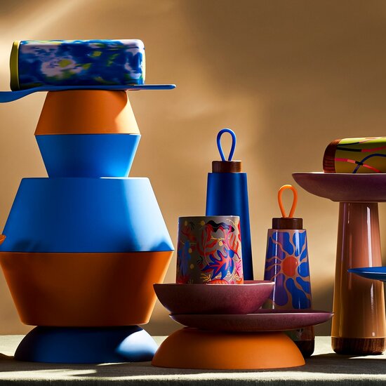 Chic Mic Bioloco Plant servies in blauw en oranje