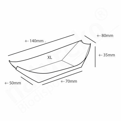 Afmetingen Greenpicnic FSC houten snack bootje
