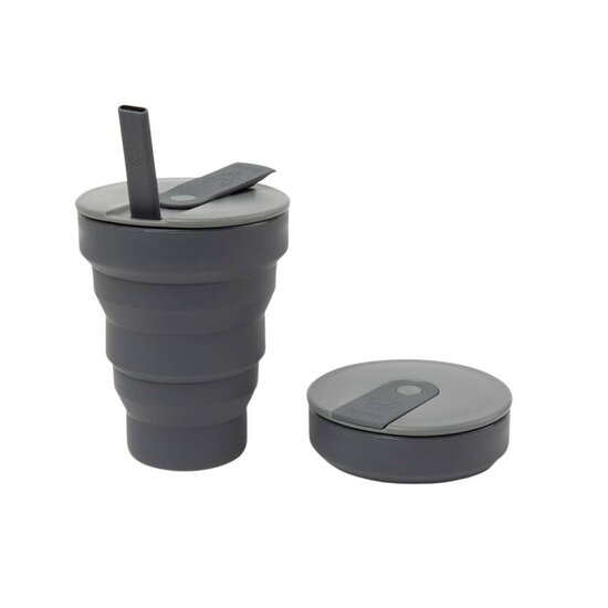 Hunu Collapsible Silicone Cup 475ml Charcoal Grey