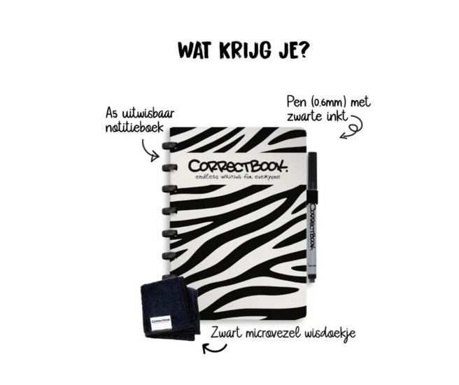 A5 Correctbook blanco Brave Zebra