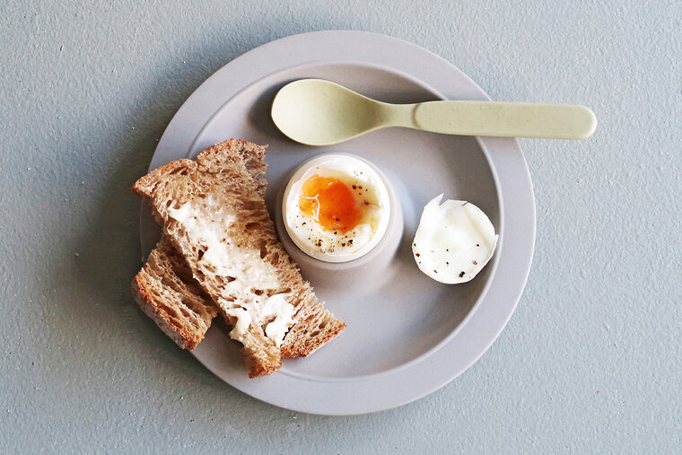 Zuperzozial Dippy Egg Stone Grey, Bamboe eierhouder