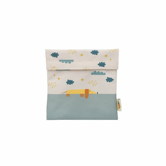 The Cotton CLoud Sandwich Bag Flying Dog, herbruikbaar lunchzakje