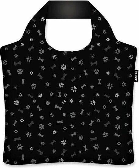 Ecozz Ecoshopper Paws, opvouwbaar tasje met rits van r-PET