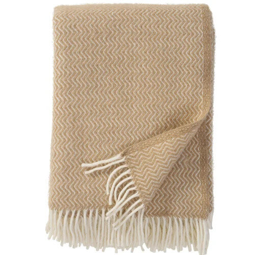 Klippan Sorbet Sandy Beach deken van Ecowol Greenpicnic