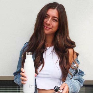 Izy drinkfles mrs white, RVS thermosfles