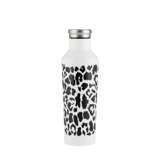 Typhoon pure RVS drinkfles met leopard print