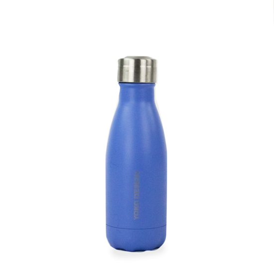 Kleine 260ml RVS thermosfles in blauw