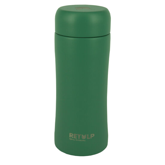 Retulp Tumbler Taupe groen, RVS drinkbeker met theezeefje