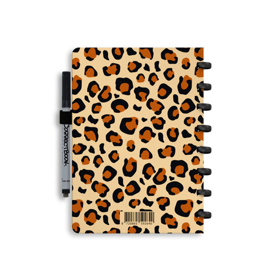 Achterkant Correctbook A5 Powerful Leopard