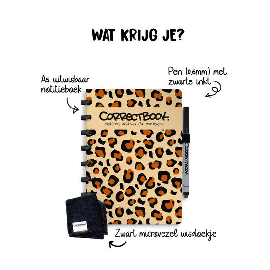 Correctbook met panter print
