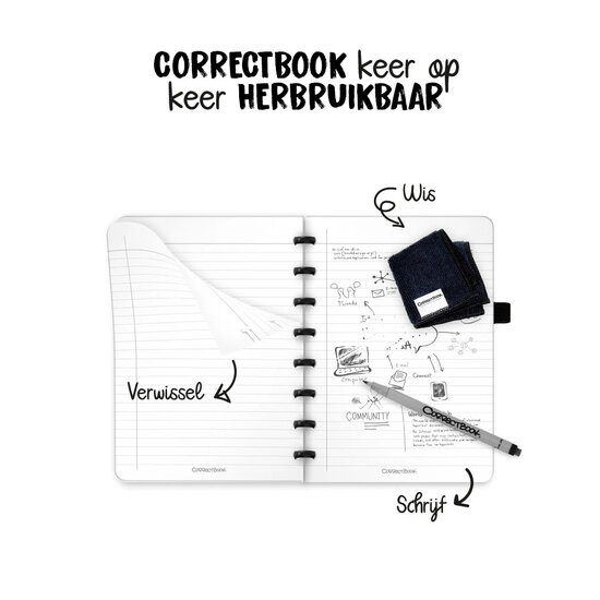 Correctbook herbruikbaar notitieblok