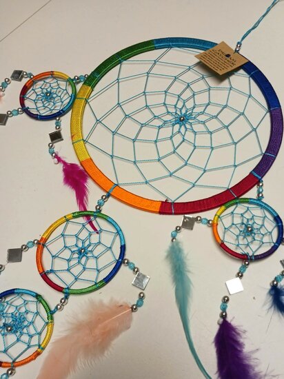 Rainbow dreamcatcher, chakra dromenvanger