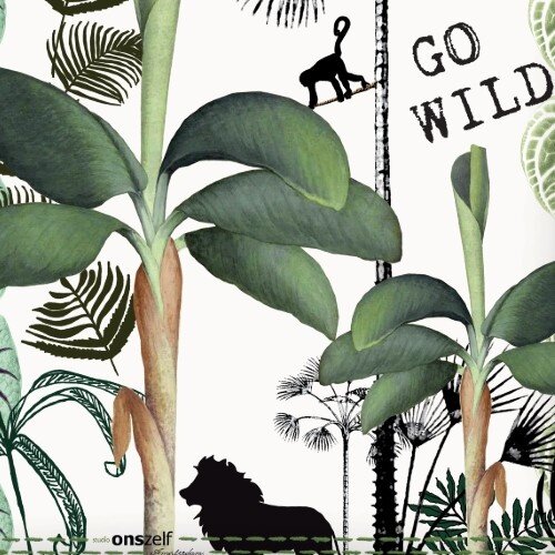 Jungle print van Studio Onszelf op Ecozz opvouwbaar tasje