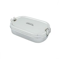 Ovale Slice of Green lunchbox RVS met mini container