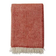 Klippan eco lamswollen deken Chavron Ruby Red