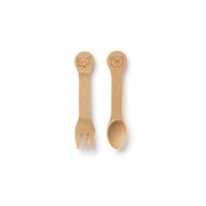 GreenPicnic - Bambu kinderlepel en vork uit bamboehout