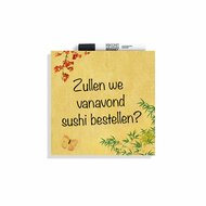 Beschreven Inspiration Wisdom Tile, uitwisbaar kartonnen tegeltje Japanese Blossom