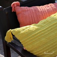 Imbarro Marbella kussens Ocre en Coral Greenpicnic