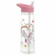 Puckator Enchanted Rainbows Unicorn  drinkfles met rietje, GreenPicnic