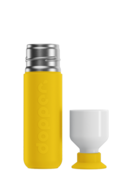 Dopper insulated Lemon Crush geel, thermosfles met beker