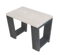 Ecofurn Jussi bench grijs met wit bij Greenpicnic