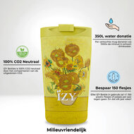 IZY Mugs van Gogh collectie, thermosfles met Sunflowers print van Vincent van Gogh