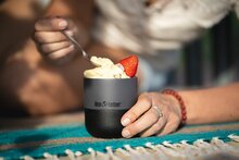 Rise Lowball Asphalt dubbelwandige RVS beker voor koude en warme dranken