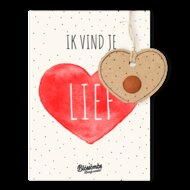 Blossombs ik vind je lief kaart met bloemzaad bolletje